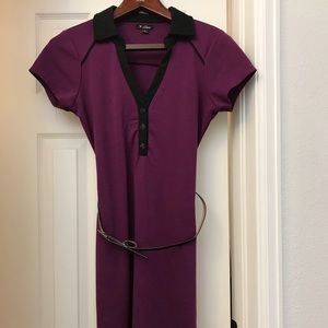 Purple Guess dress with coordinating belt